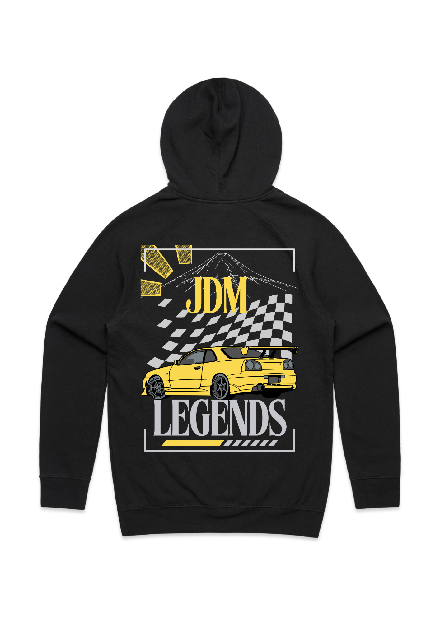Nissan R34 Skyline - JDM Legends streetwear (R34 rear)