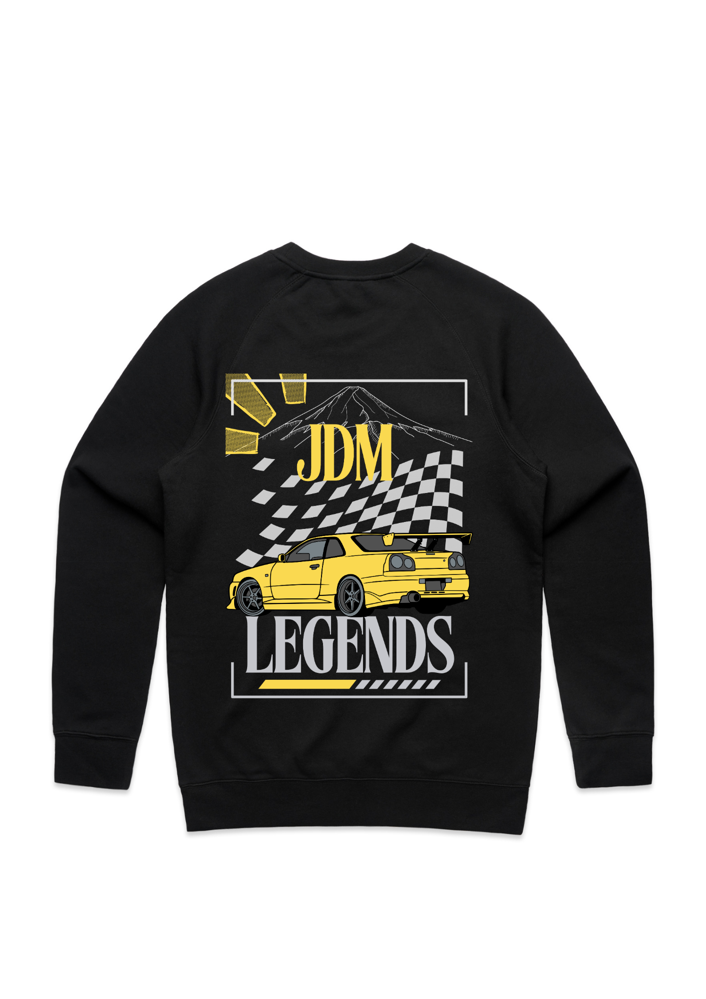 Nissan R34 Skyline - JDM Legends streetwear (R34 rear)