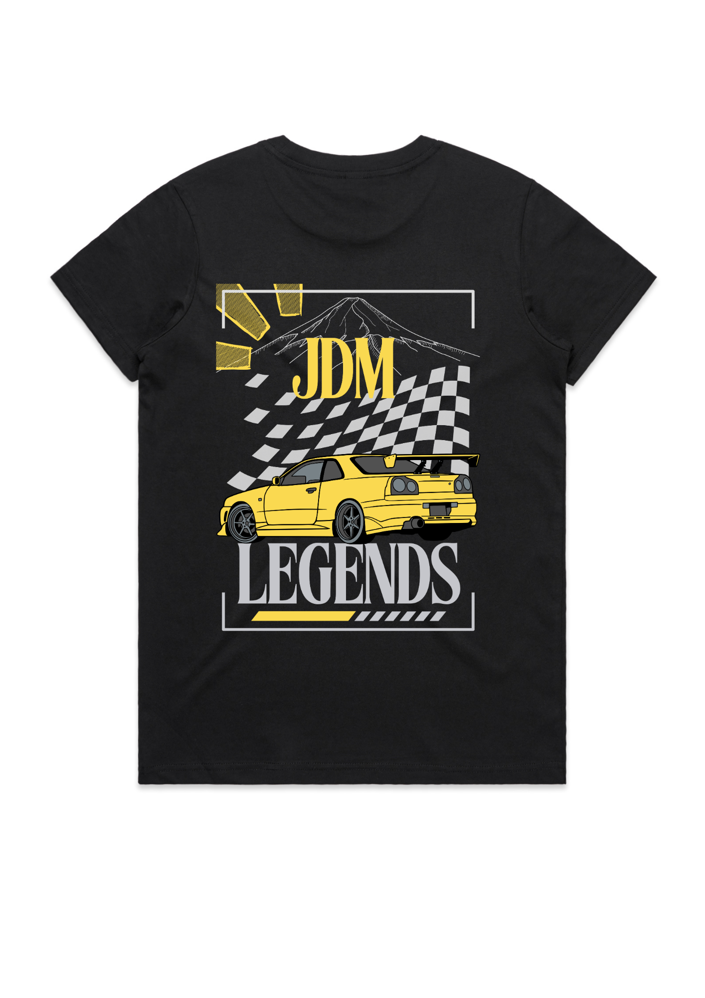 Nissan R34 Skyline - JDM Legends streetwear (R34 rear)