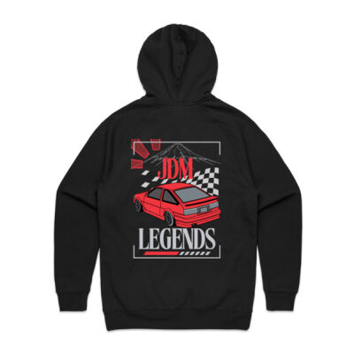 AE86 Corolla print on back of black Hoodie