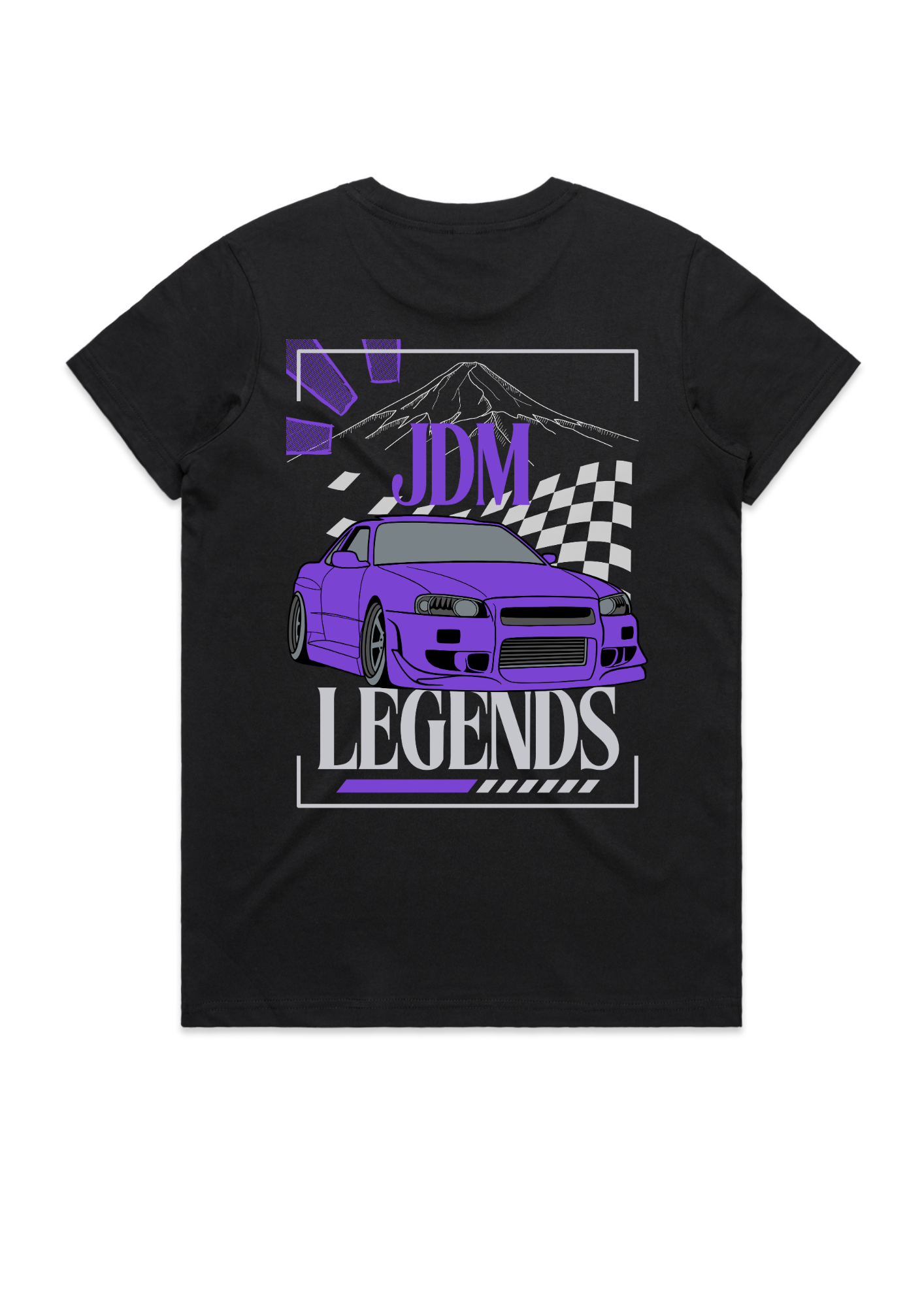 Nissan R34 Skyline -  JDM Legends streetwear (R34 front)