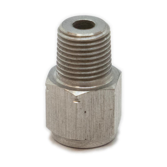 Adapter M10x1  Female to 1/8 BSP Male - Stainless Steel