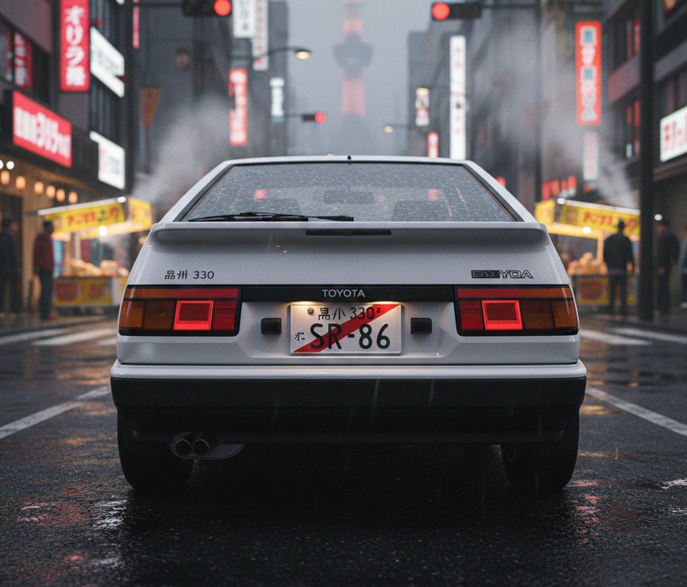 Japanese style drift-car plate