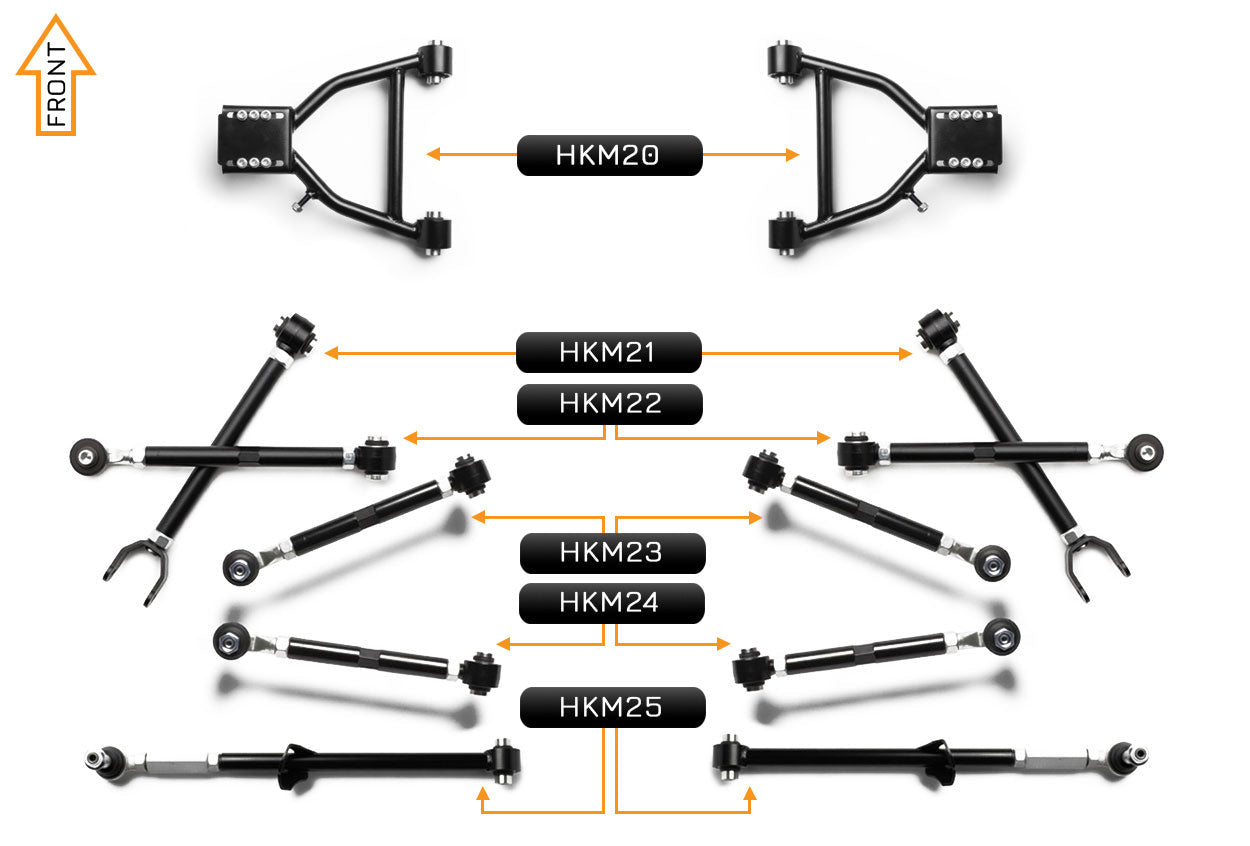 V2 PRO Arm Kit - Mazda RX8 (Front & Rear)