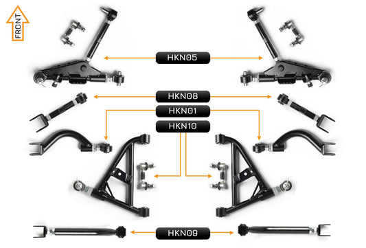V2 PRO Arm Kit - Nissan 200SX S14 / S15 (Front & Rear)