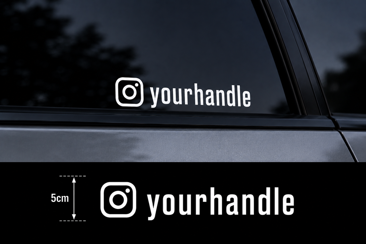 Custom Instagram handle sticker