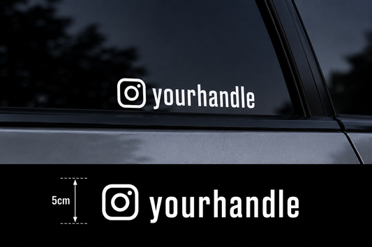 Custom Instagram handle sticker